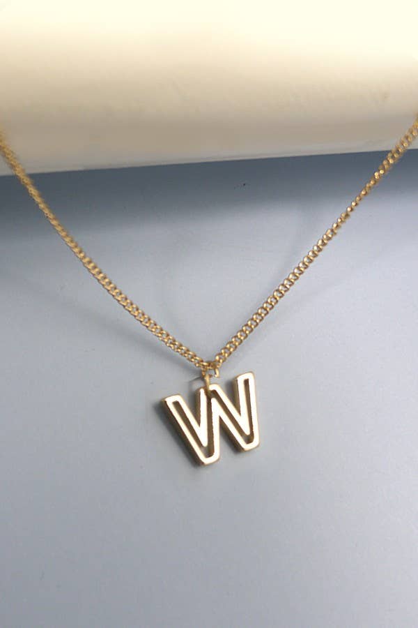 INITIAL CUTOUT 3D PERSONALIZED NECKLACE
