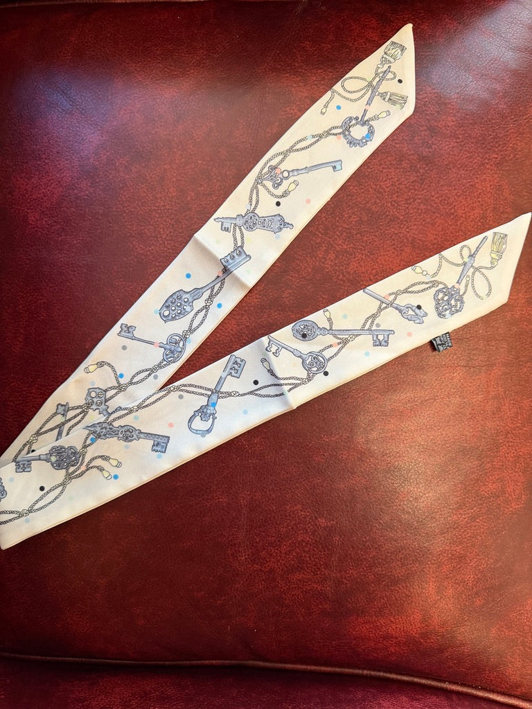 Multi Pattern Skinny Scarf