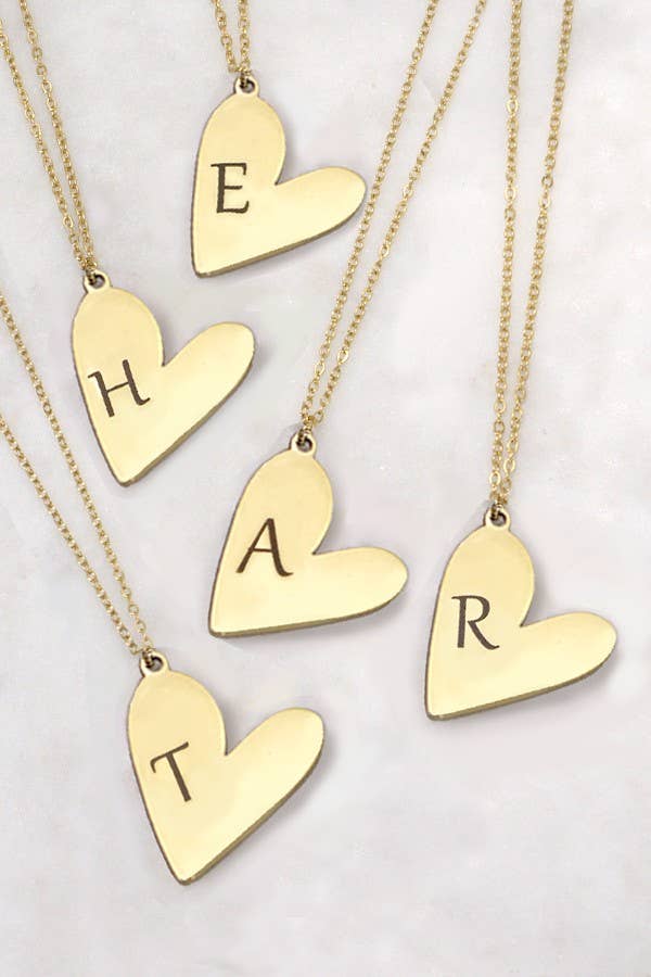Initial Heart Necklace