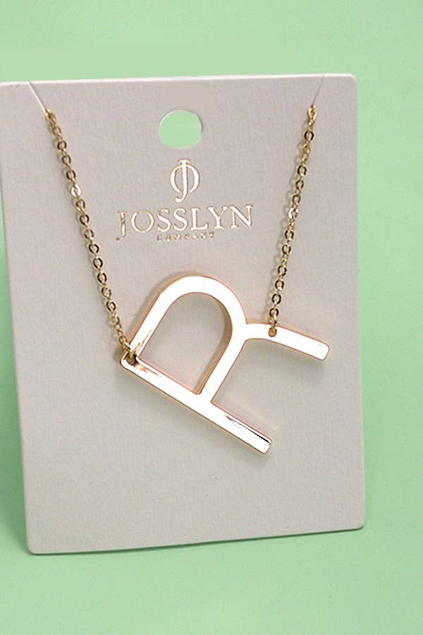 PERSONALIZED LARGE SIDEWAY INITIAL NECKLACE
