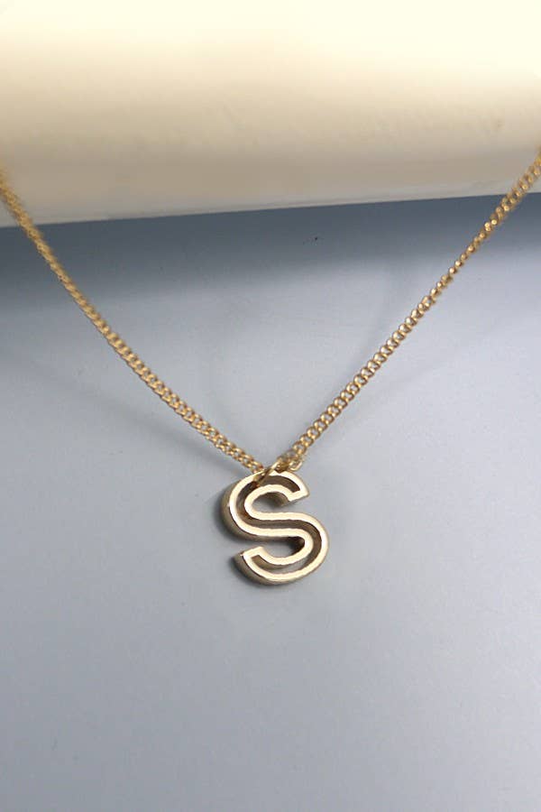 INITIAL CUTOUT 3D PERSONALIZED NECKLACE