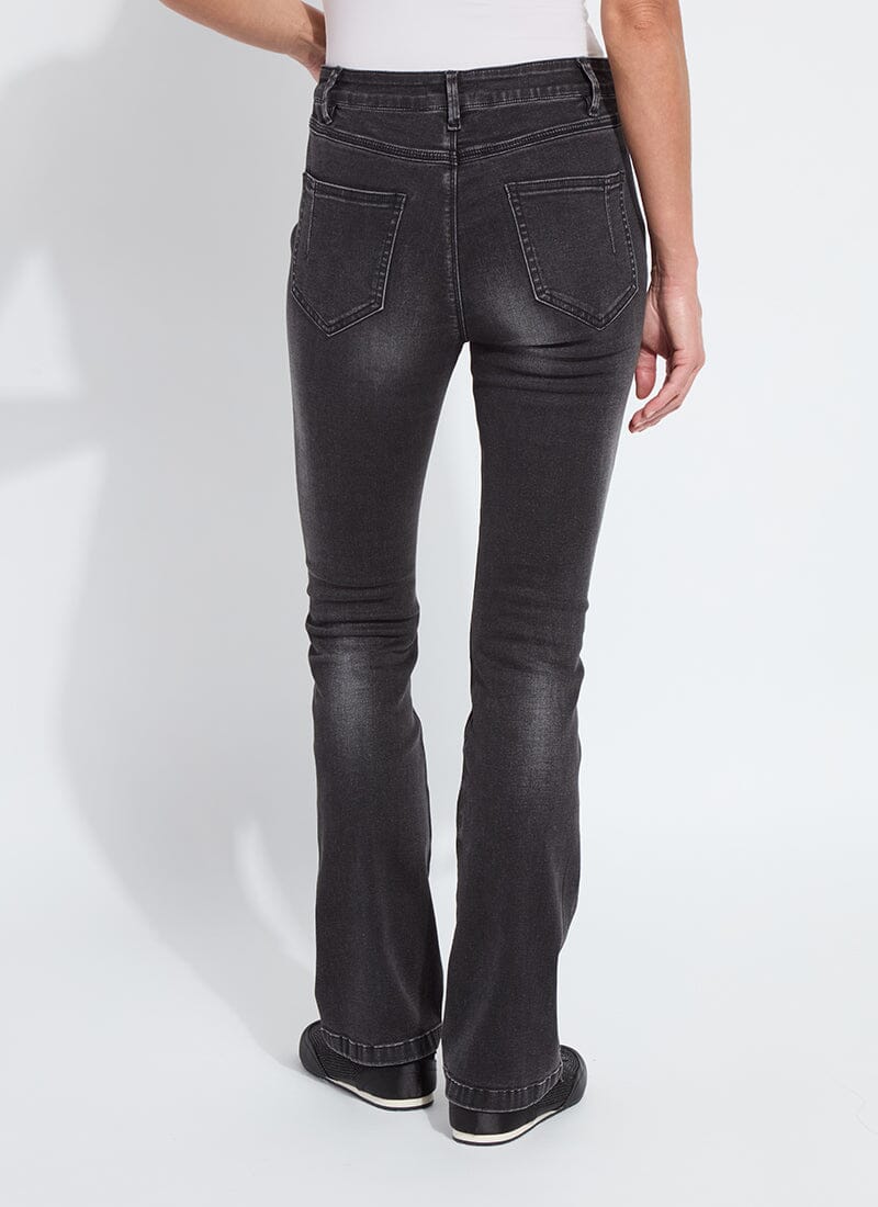 Distressed Black Estelle Everyday Flare Denim (32" inseam)