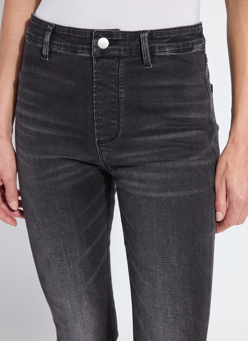 Distressed Black Estelle Everyday Flare Denim (32" inseam)