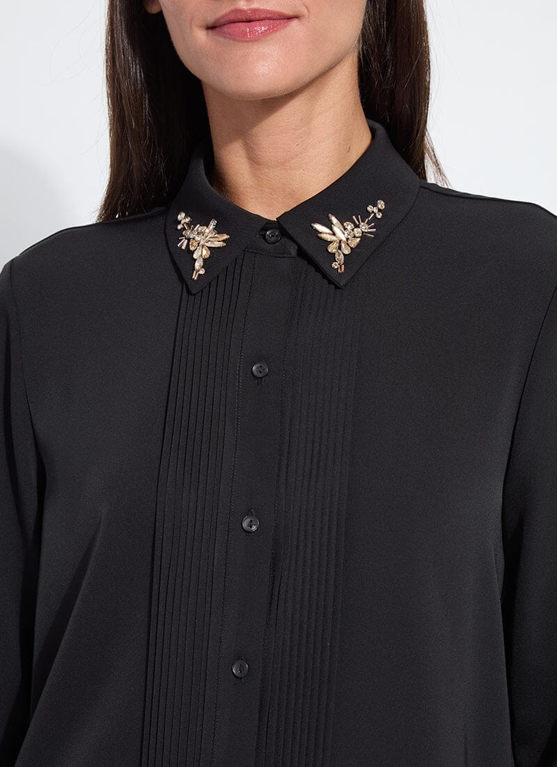 Lizeth Embellished Tuxedo Shirt