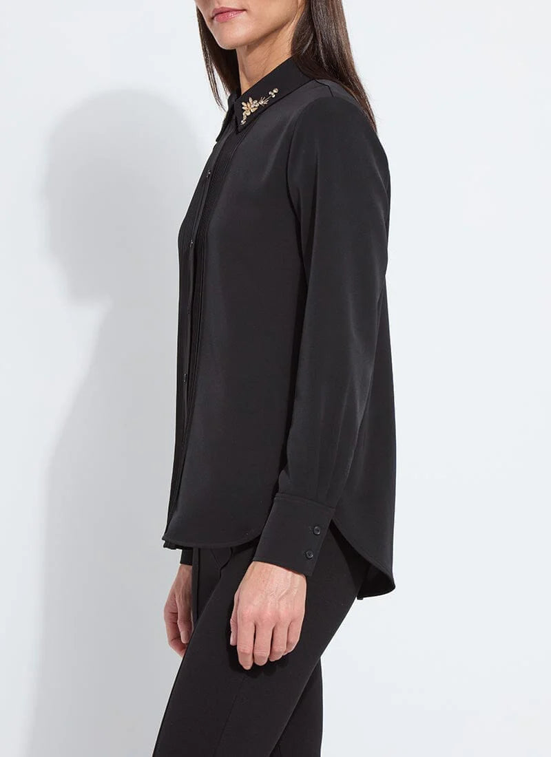 Lizeth Embellished Tuxedo Shirt