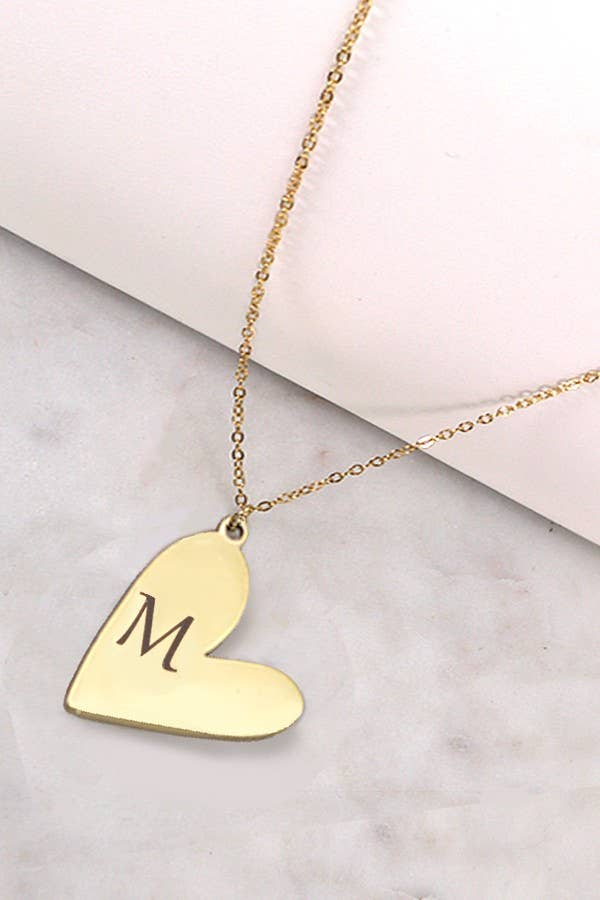 Initial Heart Necklace