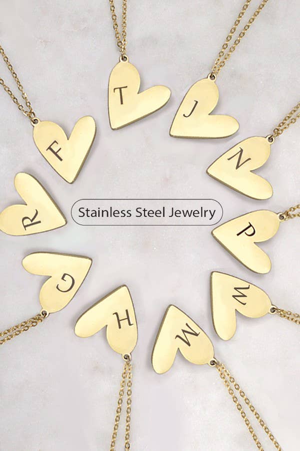 Initial Heart Necklace