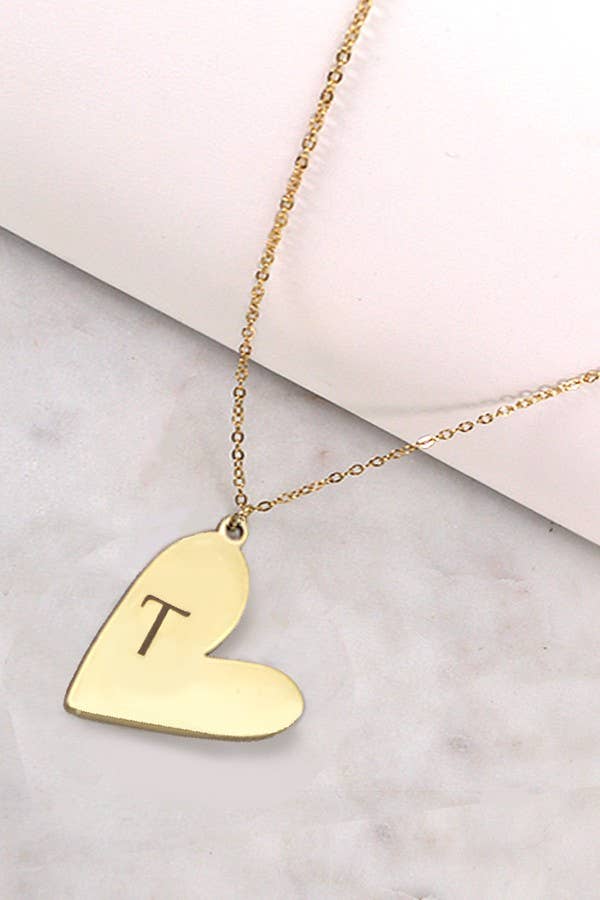 Initial Heart Necklace