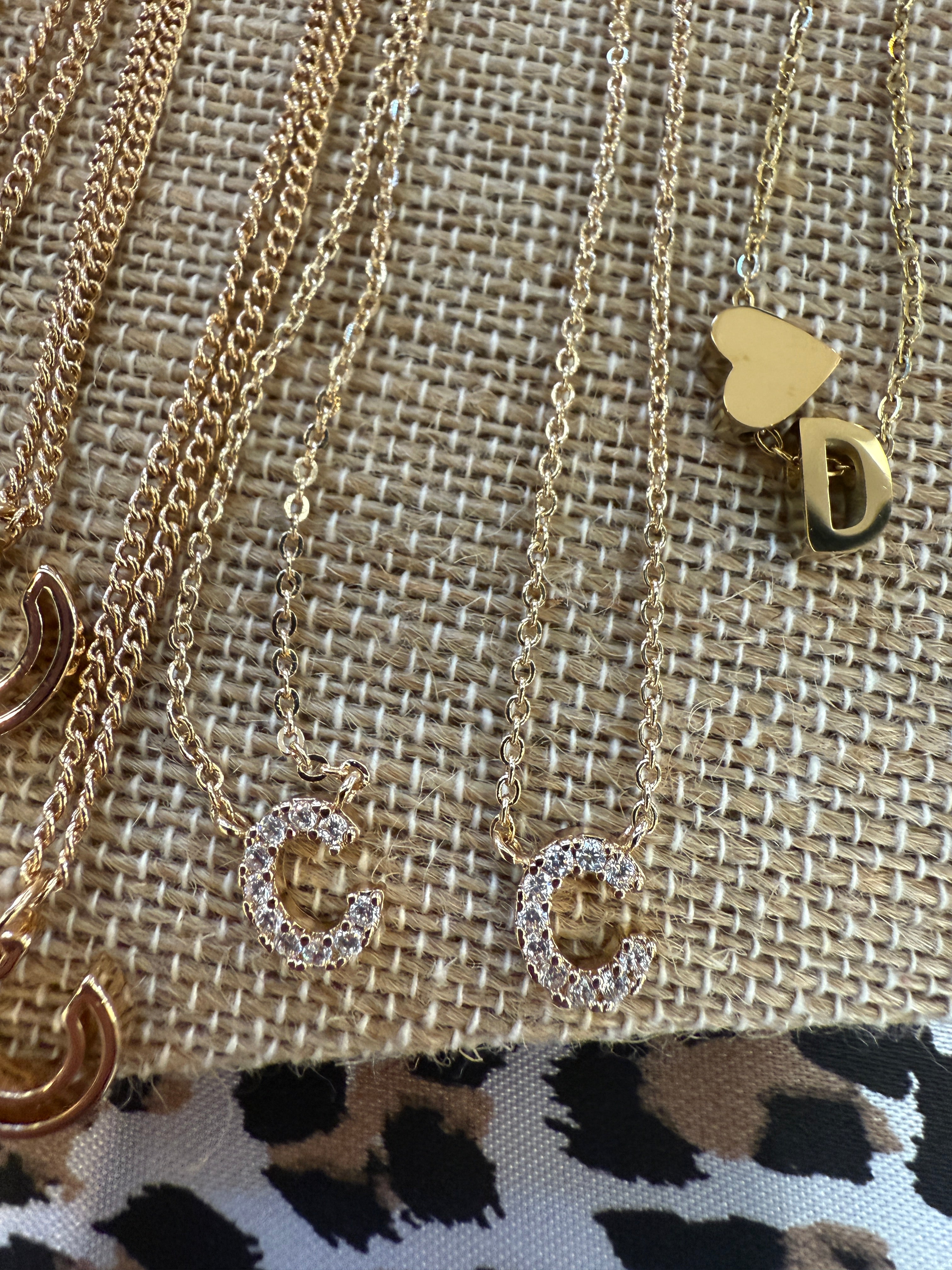 Crystal Initial Layering Necklace