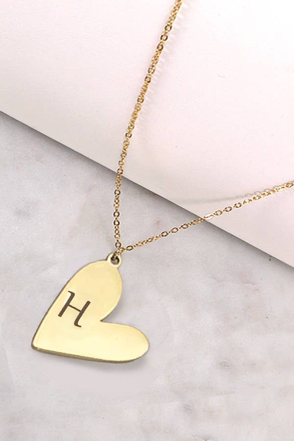 Initial Heart Necklace