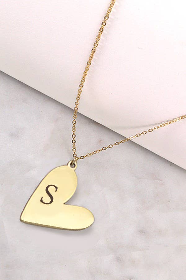 Initial Heart Necklace