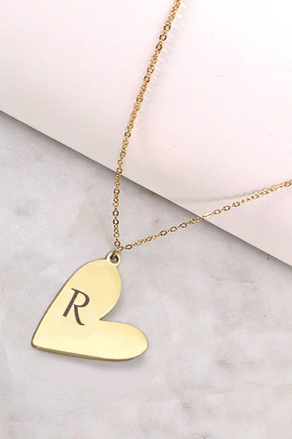 Initial Heart Necklace
