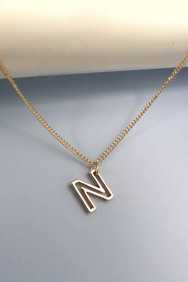 INITIAL CUTOUT 3D PERSONALIZED NECKLACE