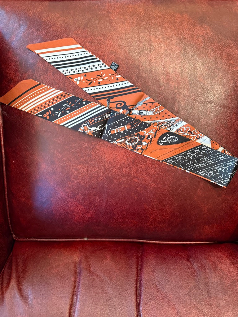 Multi Pattern Skinny Scarf