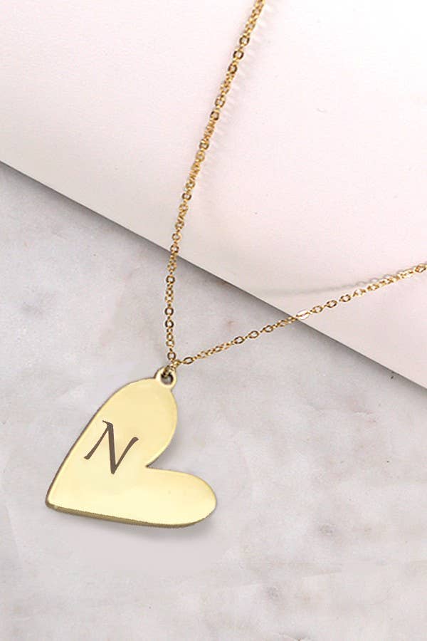 Initial Heart Necklace