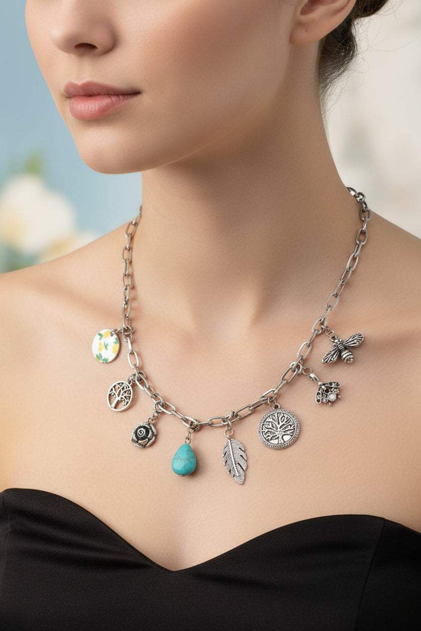 BOHO BOUTIQUE CHARM NECKLACE