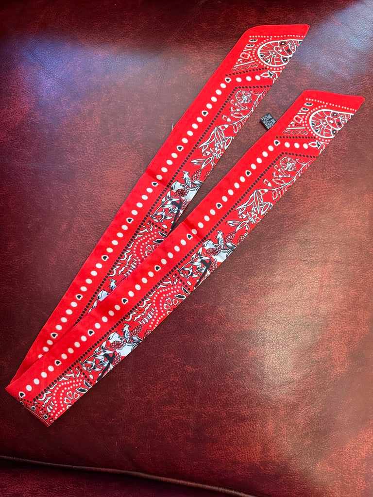 Multi Pattern Skinny Scarf