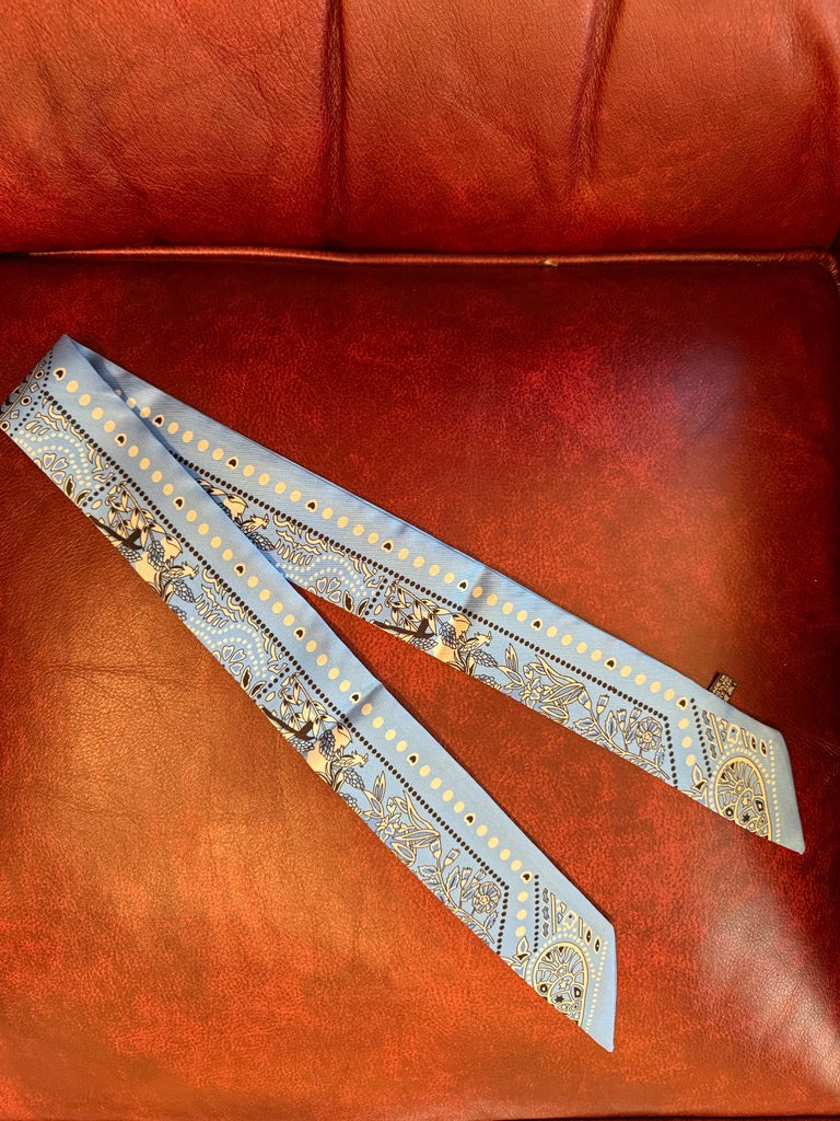 Multi Pattern Skinny Scarf