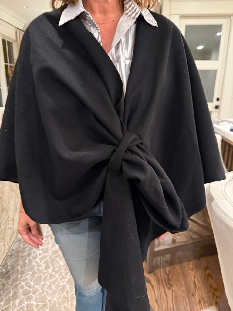 Viola Black Wrap Cape