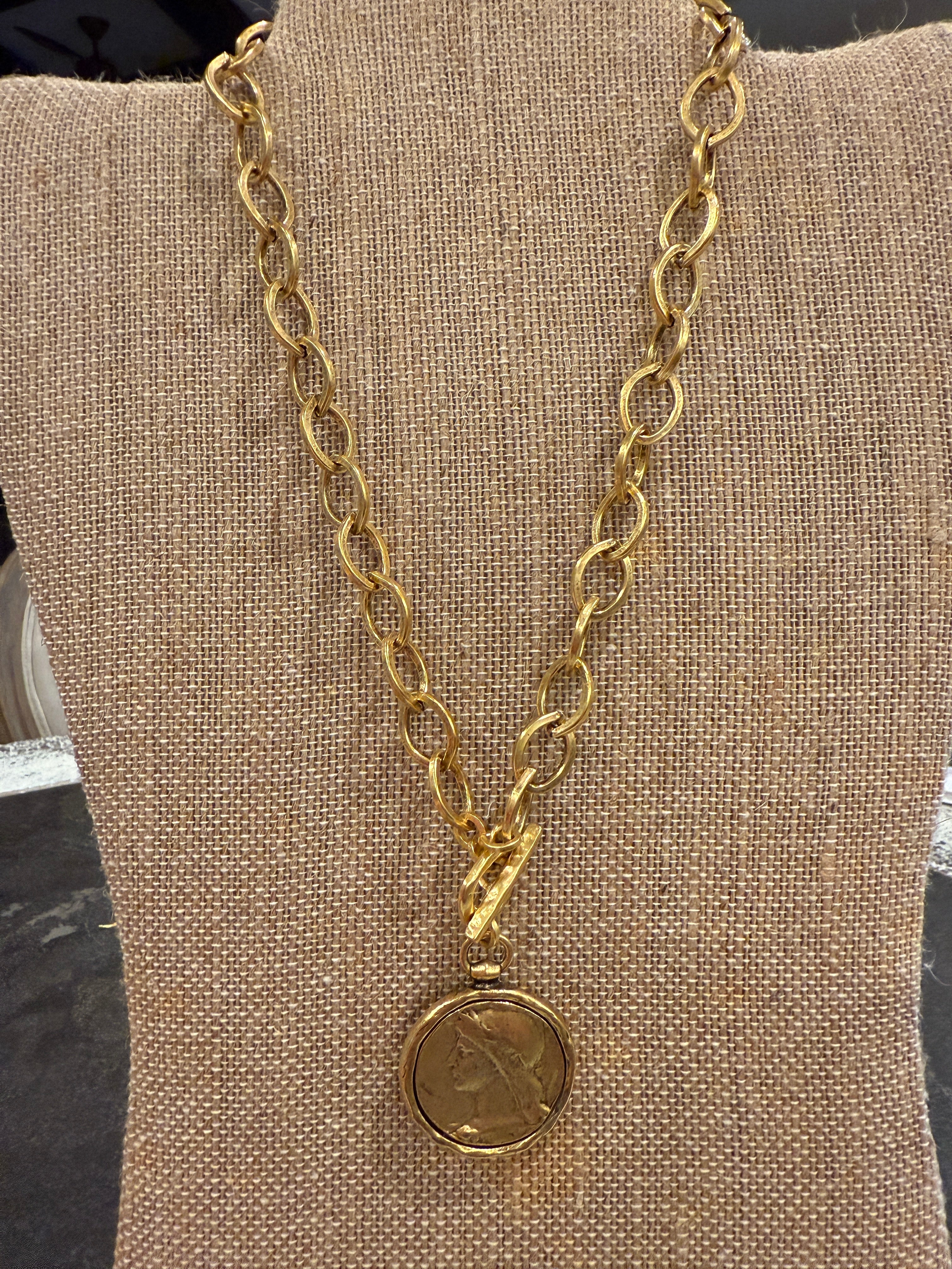 Vintage Coin Medallion Necklace