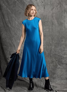 Silvana Bias Cut Midi Dress