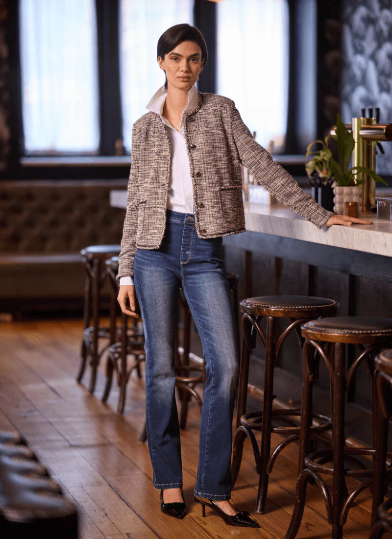 Dark Midwash Estelle Everyday Flare Denim (32" inseam)