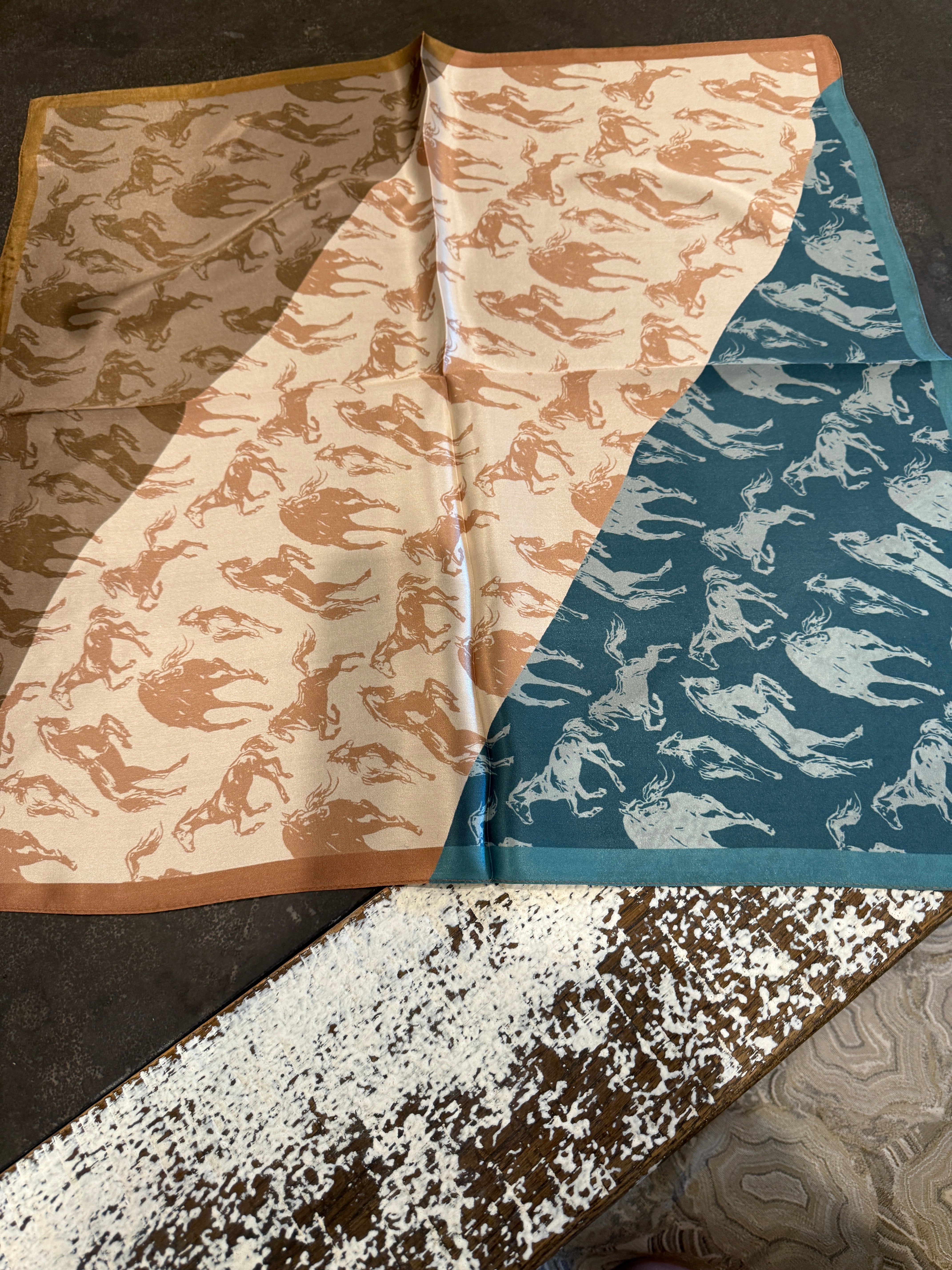 Wild Spirit Horse Print Square Scarf