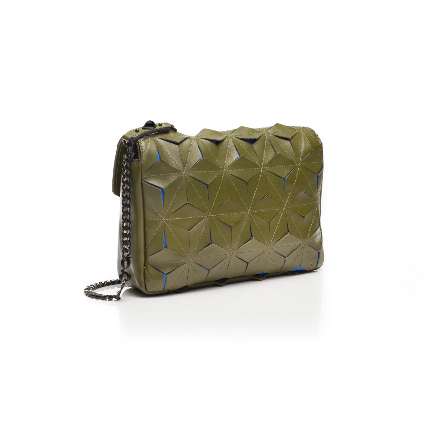 Grande GG Italian Leather Shoulder Bag Color: Jungle