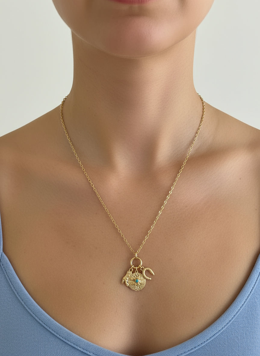 Western Cluster Charm Necklace