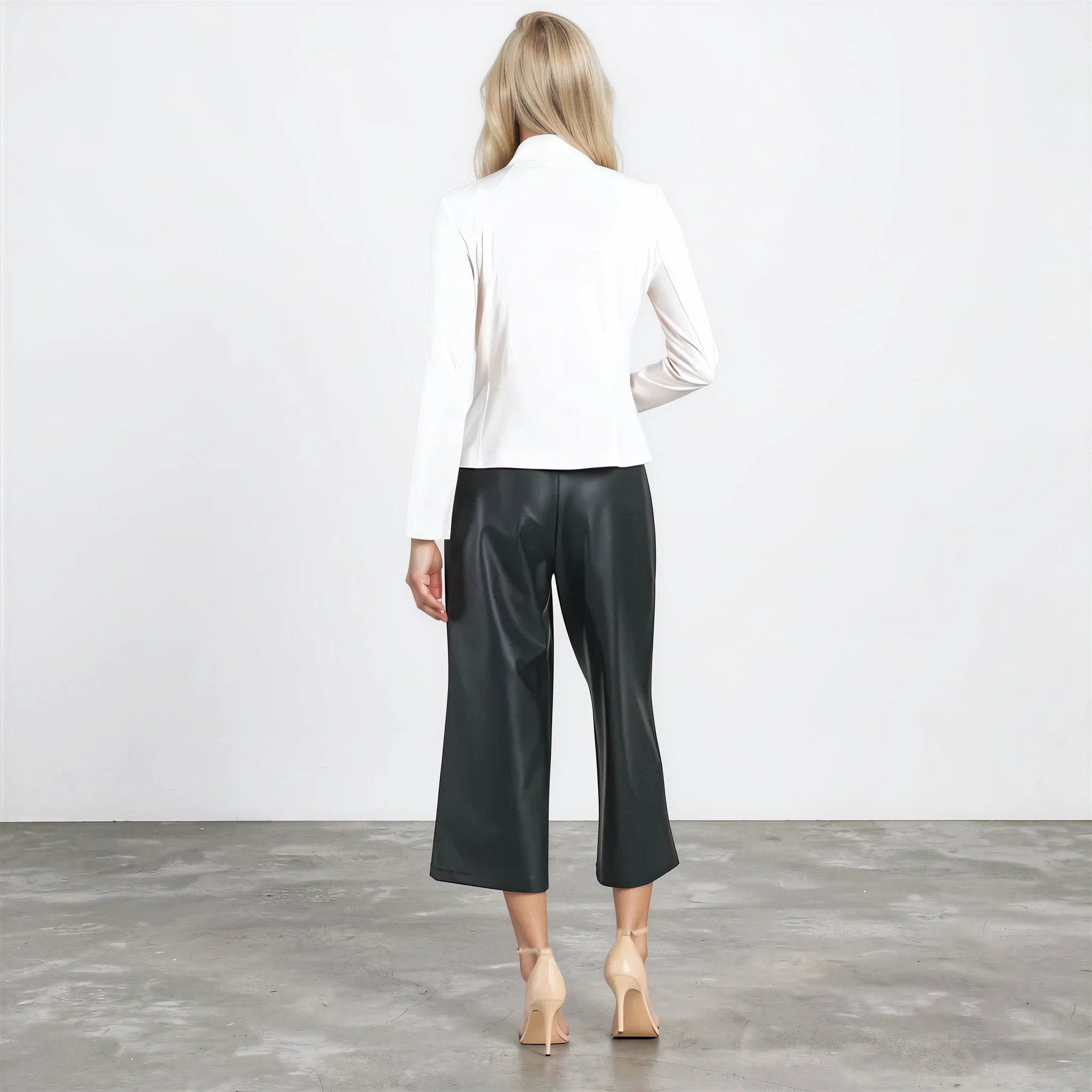 Liquid Leather Signature Jacket — Ivory