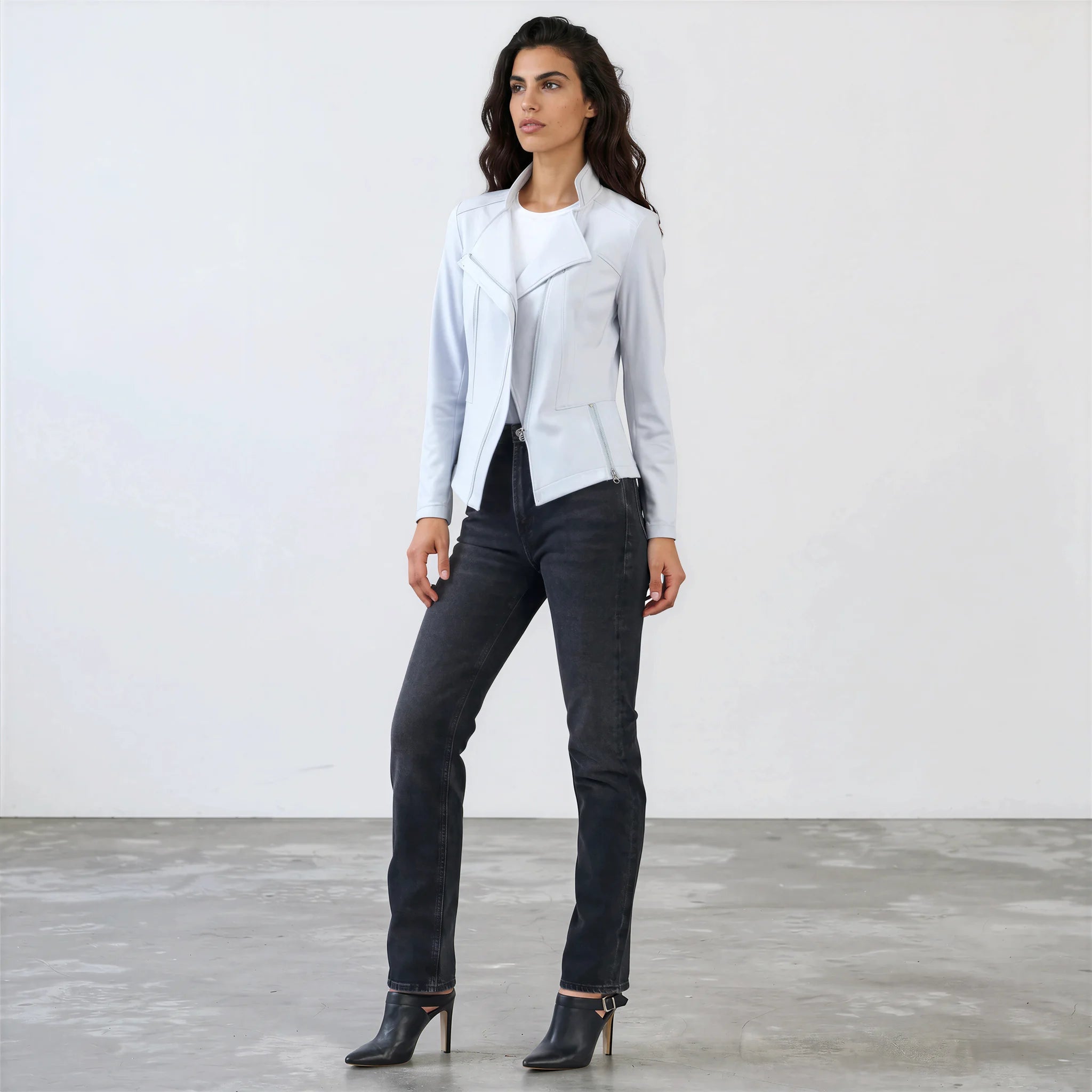 Liquid Leather Signature Jacket — Stone