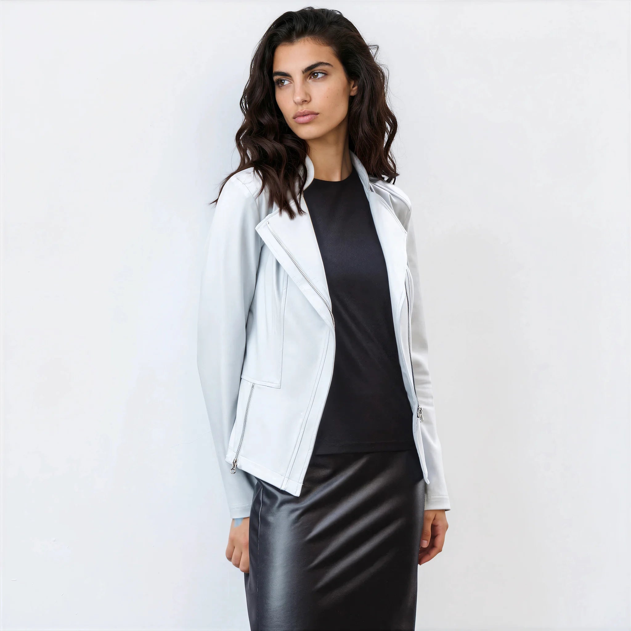 Liquid Leather Signature Jacket — Stone