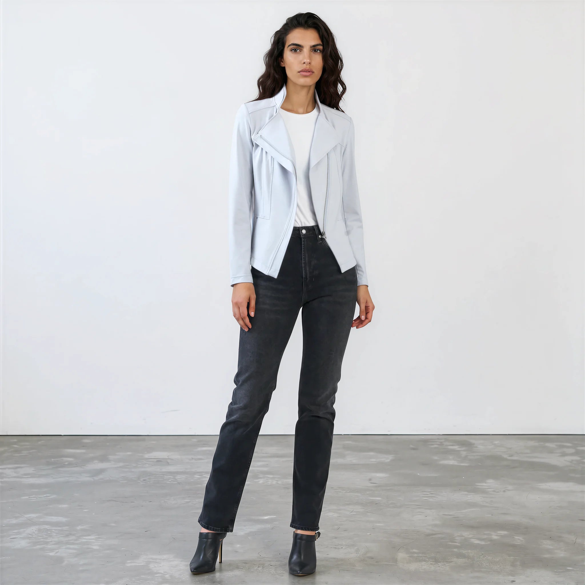Liquid Leather Signature Jacket — Stone
