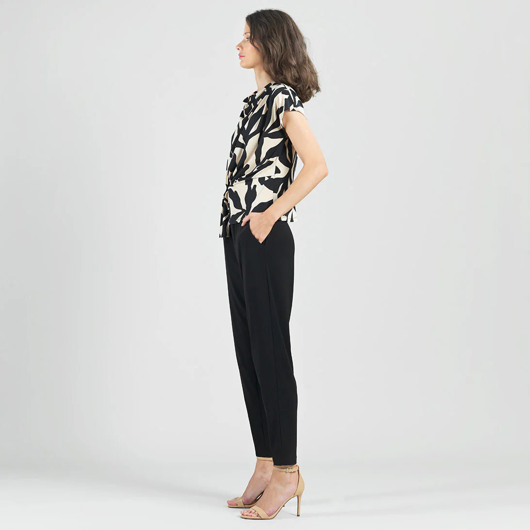 Drape Neck Loop Front Top - Leaf Shadow – Wear This Not That
