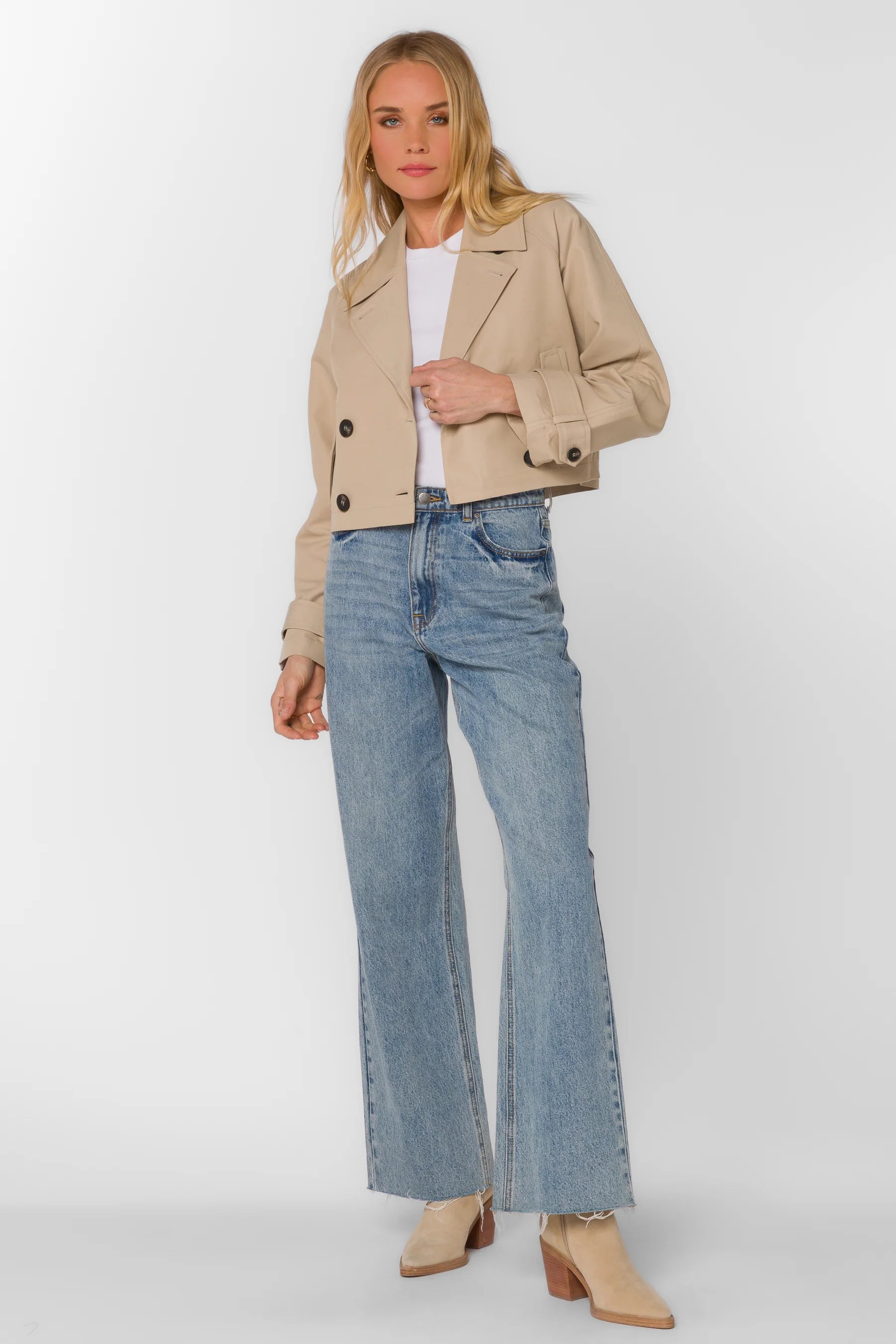 Cropped Trench Coat