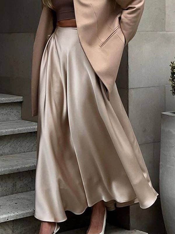 A-Line High Waisted Skirt