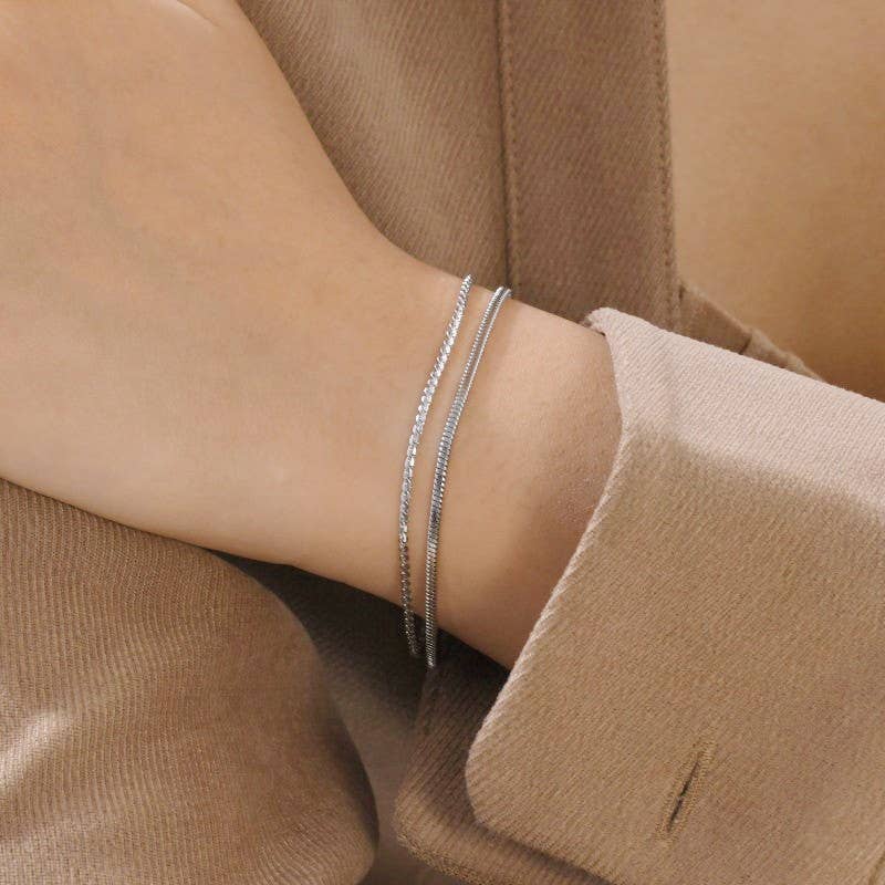 Double Chain Bracelet- Gold
