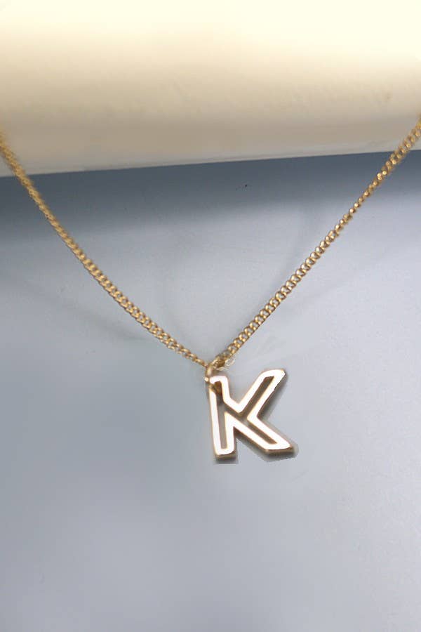 INITIAL CUTOUT 3D PERSONALIZED NECKLACE