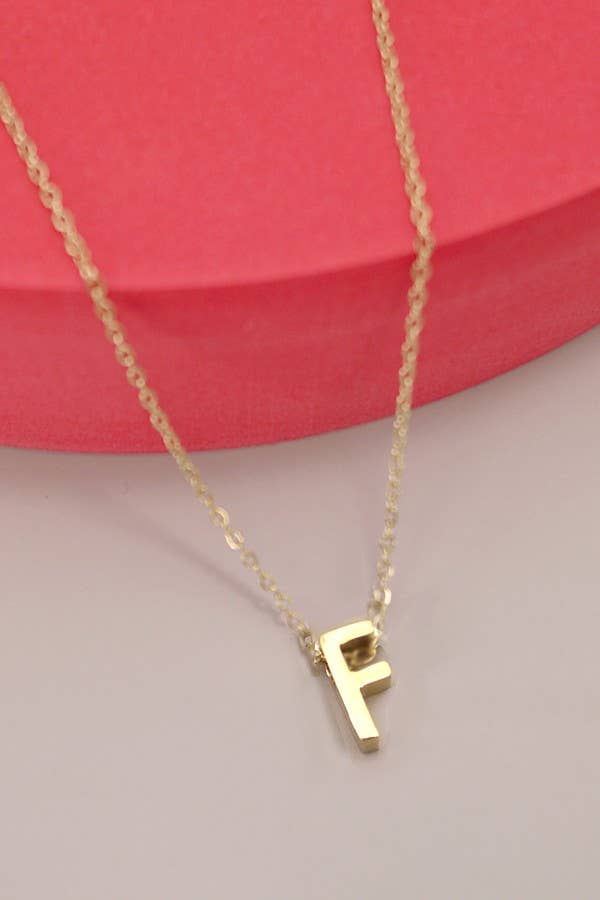 Block Initial Necklace