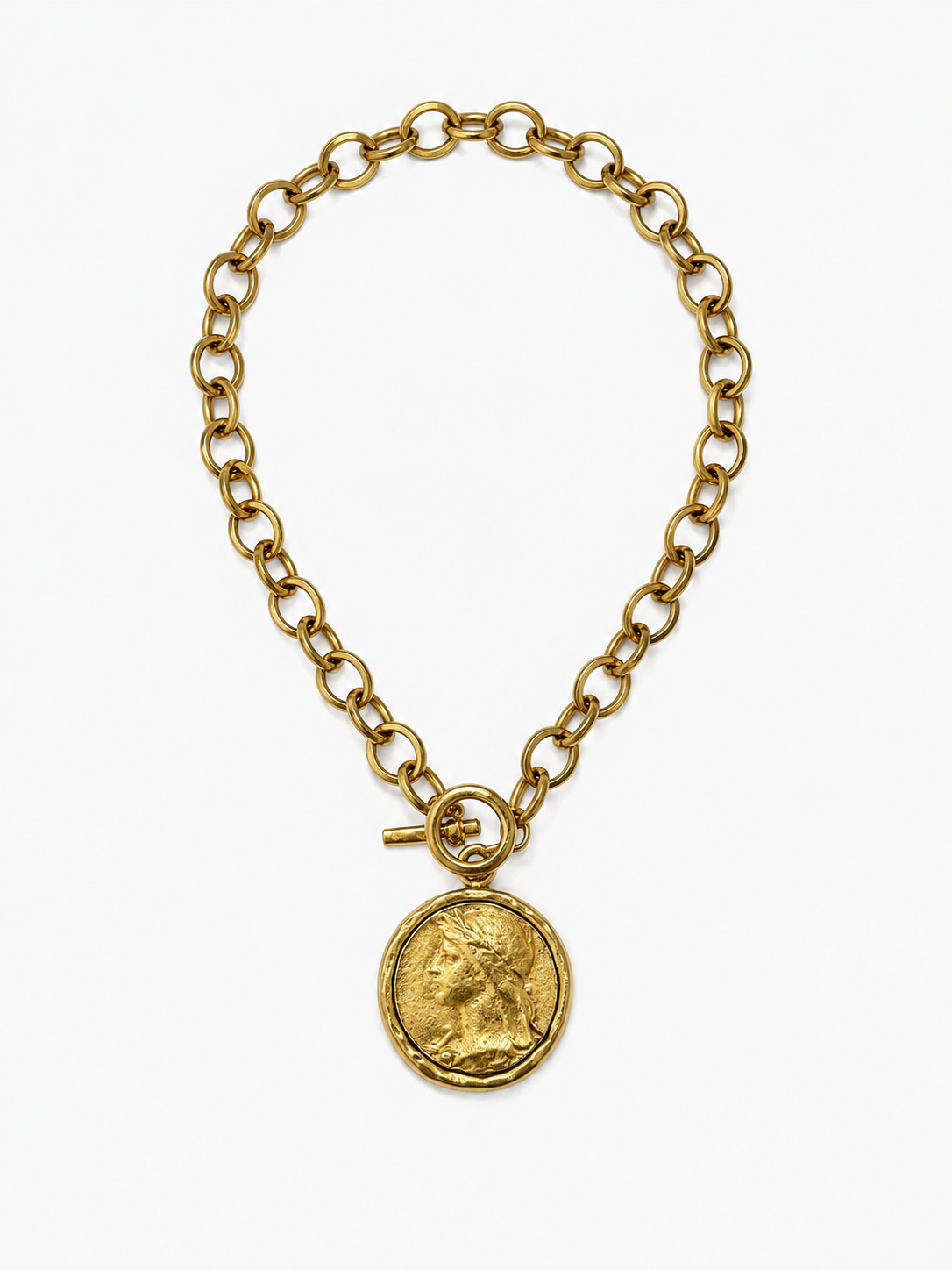 Gilded Chunky Coin Necklace