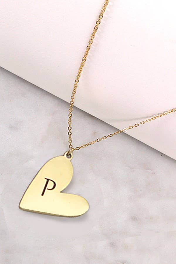 Initial Heart Necklace