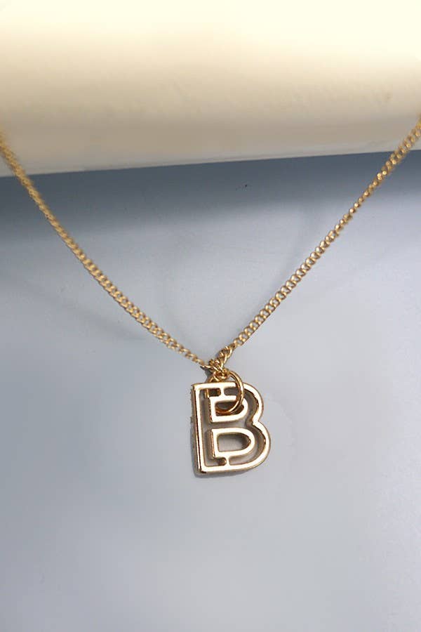 INITIAL CUTOUT 3D PERSONALIZED NECKLACE