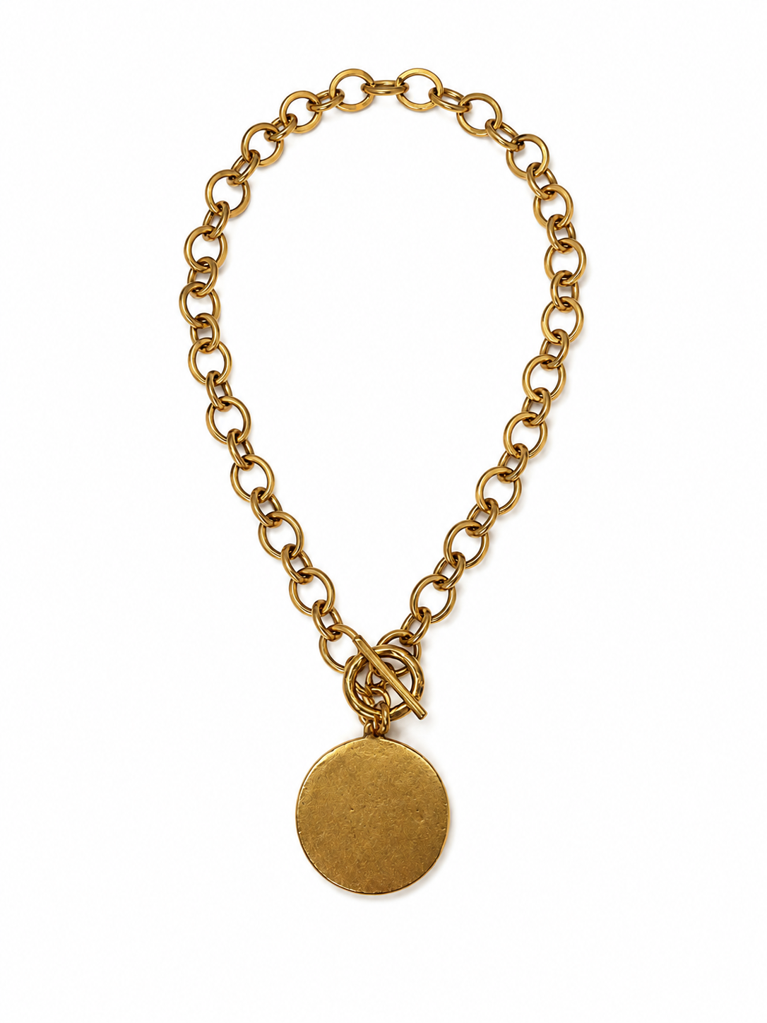 Gilded Chunky Coin Necklace