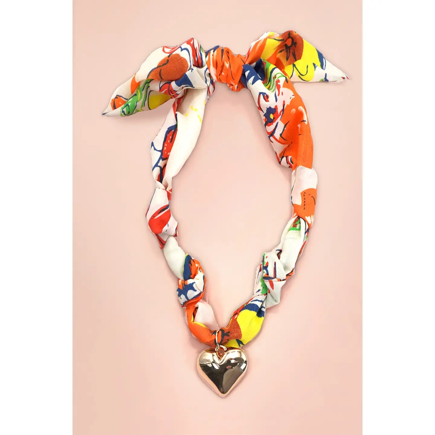 Scarf Heart Pendant Necklace