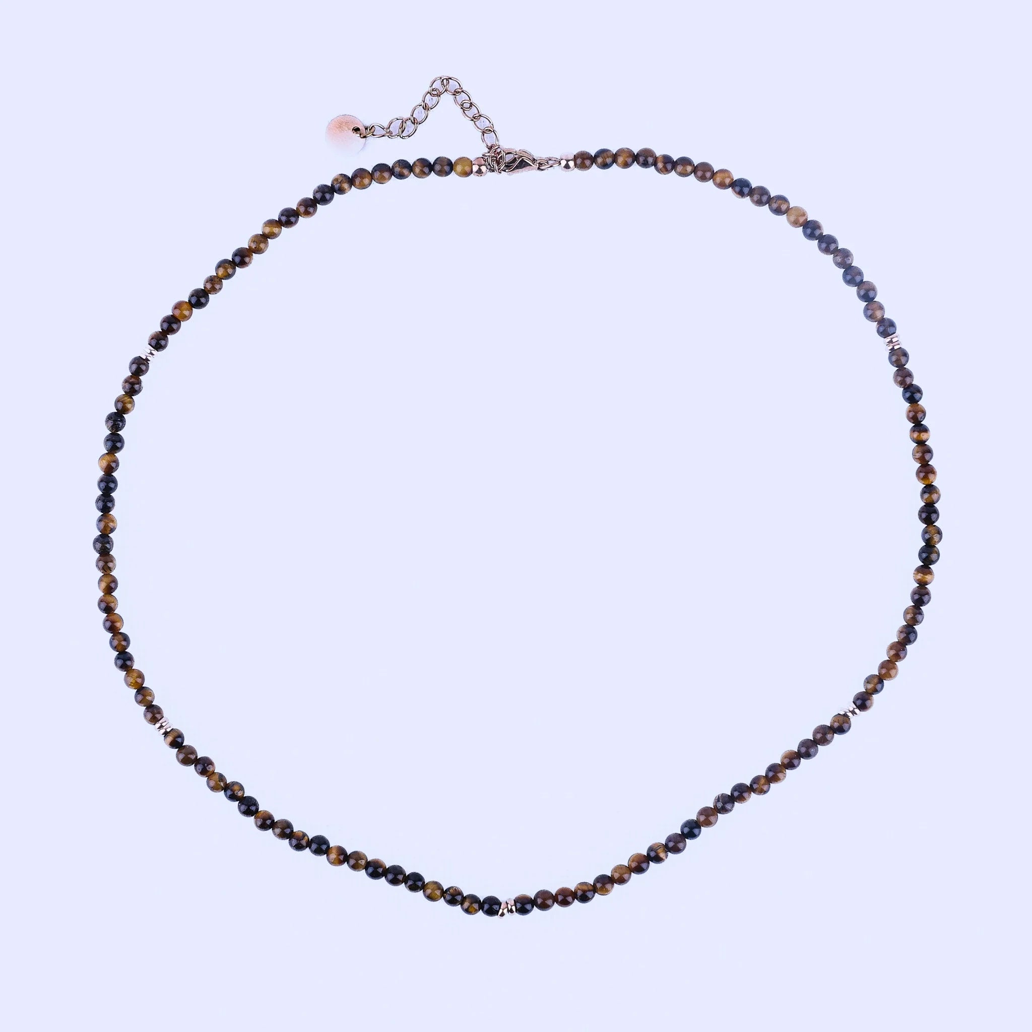 Micro Gemstone Necklace Tiger Eye